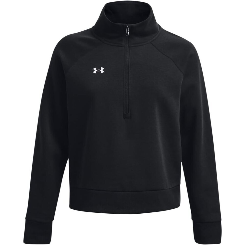 Womens Fleece Half Zip Cotton Blend Size Large Black White Lightweight Cozy